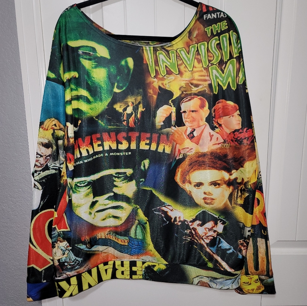 Classic Horror Monster long sleeve shirt size 2XL